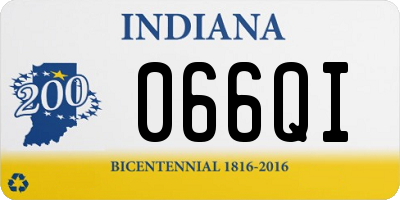 IN license plate 066QI