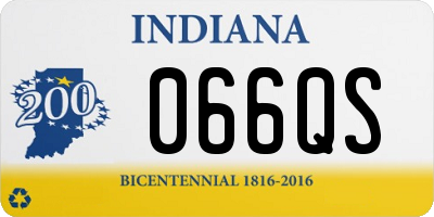 IN license plate 066QS