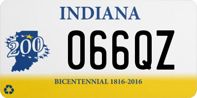 IN license plate 066QZ