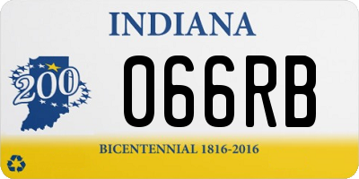 IN license plate 066RB