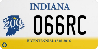 IN license plate 066RC