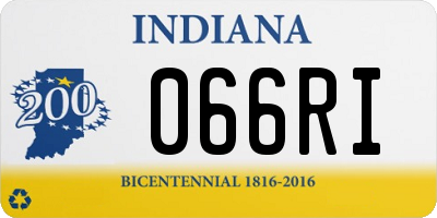 IN license plate 066RI