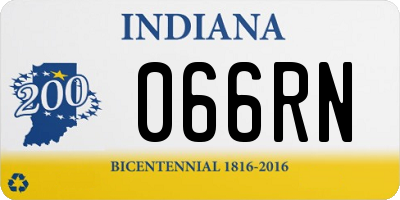 IN license plate 066RN