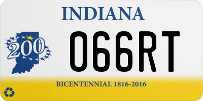 IN license plate 066RT