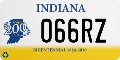 IN license plate 066RZ