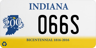 IN license plate 066S