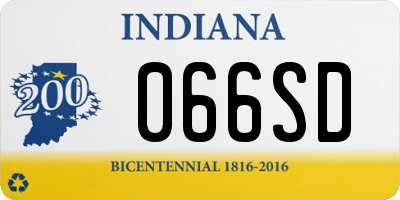 IN license plate 066SD