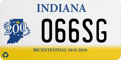 IN license plate 066SG