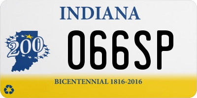 IN license plate 066SP