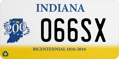 IN license plate 066SX