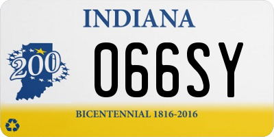 IN license plate 066SY