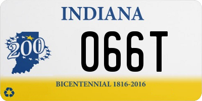 IN license plate 066T