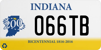 IN license plate 066TB