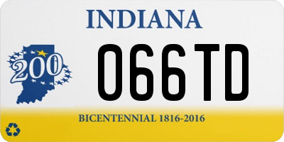IN license plate 066TD