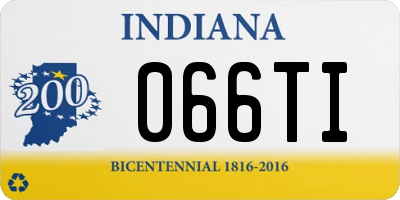 IN license plate 066TI