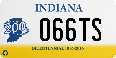 IN license plate 066TS