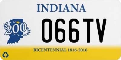 IN license plate 066TV
