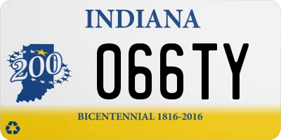 IN license plate 066TY