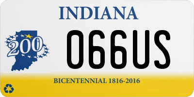 IN license plate 066US