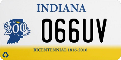 IN license plate 066UV