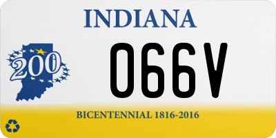 IN license plate 066V