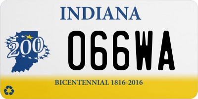 IN license plate 066WA