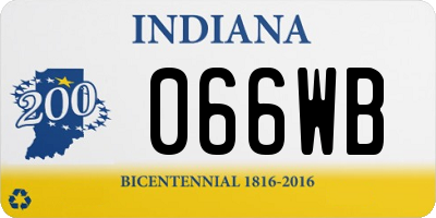 IN license plate 066WB