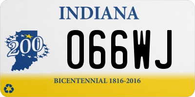 IN license plate 066WJ