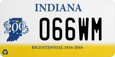 IN license plate 066WM