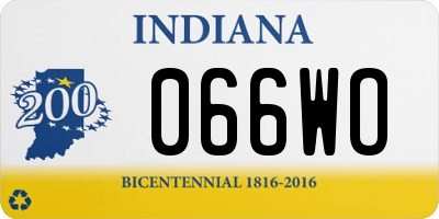 IN license plate 066WO