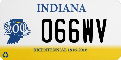 IN license plate 066WV