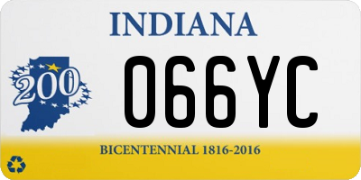 IN license plate 066YC
