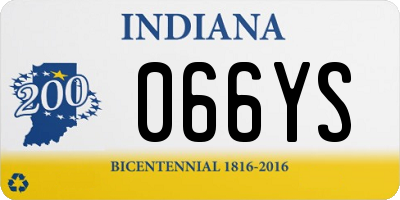 IN license plate 066YS