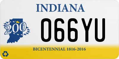 IN license plate 066YU