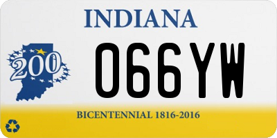 IN license plate 066YW