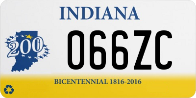 IN license plate 066ZC