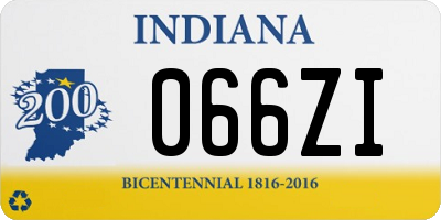 IN license plate 066ZI