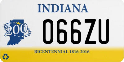 IN license plate 066ZU