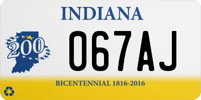 IN license plate 067AJ