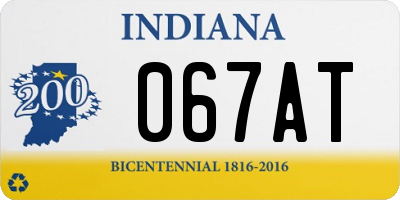 IN license plate 067AT