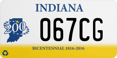 IN license plate 067CG