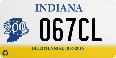 IN license plate 067CL