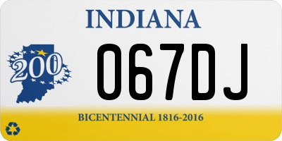 IN license plate 067DJ