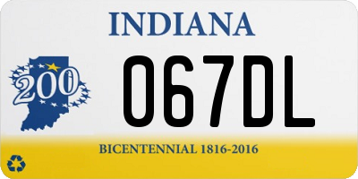 IN license plate 067DL