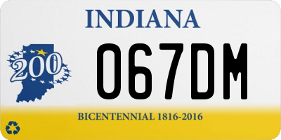 IN license plate 067DM