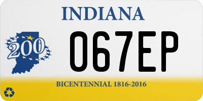 IN license plate 067EP