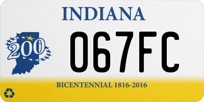 IN license plate 067FC