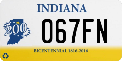 IN license plate 067FN