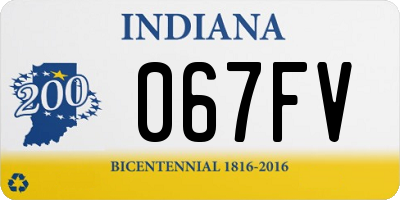 IN license plate 067FV