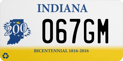 IN license plate 067GM